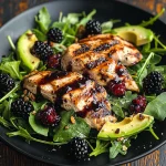 Blackberry Basil Grilled Chicken Salad