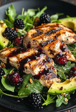 Blackberry Basil Grilled Chicken Salad