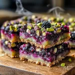 Blackberry Pistachio Dream Bars