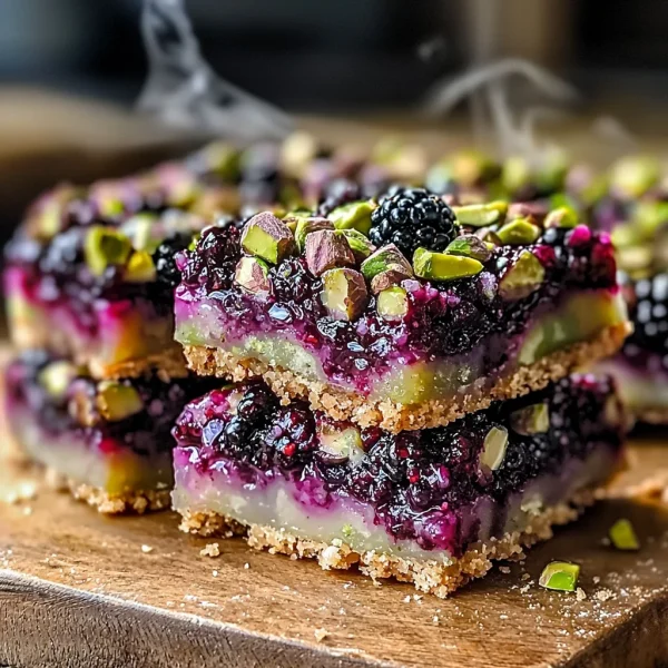 Blackberry Pistachio Dream Bars