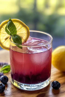 Blueberry Basil Lemon Lavender Mocktail