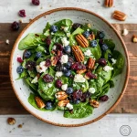 Blueberry Spinach Salad with Honey Balsamic Dressing