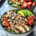 Chicken Strawberry Salad Bowls for Beautiful Clean Eats!