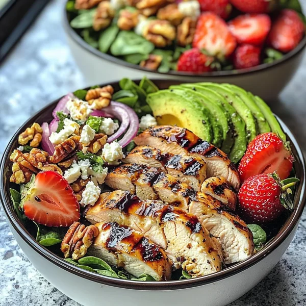Chicken Strawberry Salad Bowls for Beautiful Clean Eats!