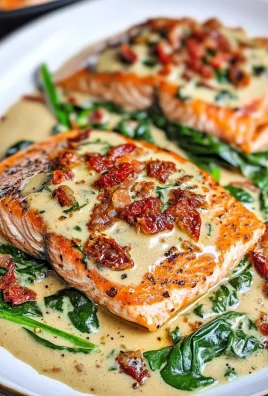 Creamy Keto Tuscan Salmon