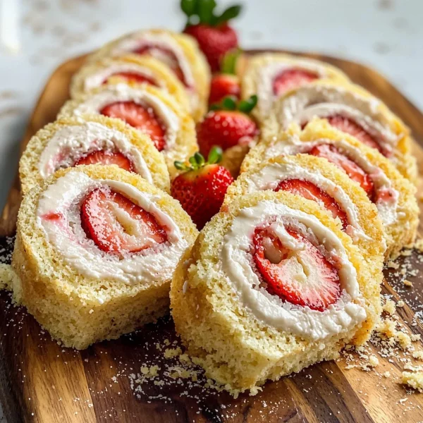Creative & Cute Strawberry Shortcake Sushi Roll Dessert Recipe
