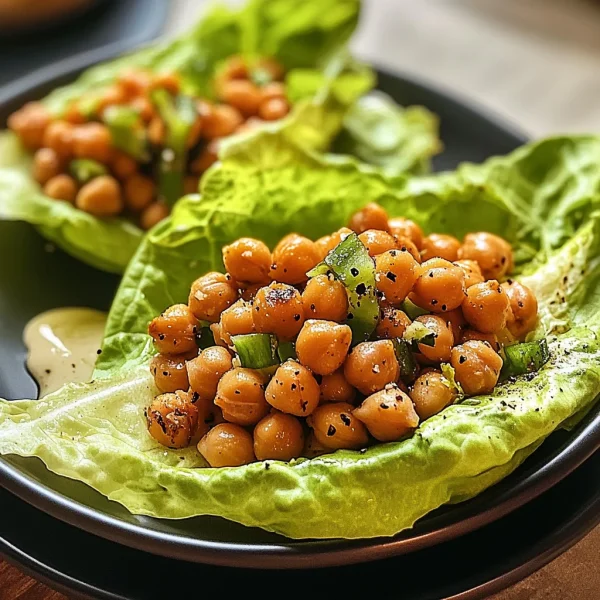 Crispy Chickpea Lettuce Wraps