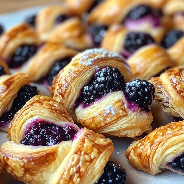 Delicious Blackberry Goat Cheese Puff Pastry Twists