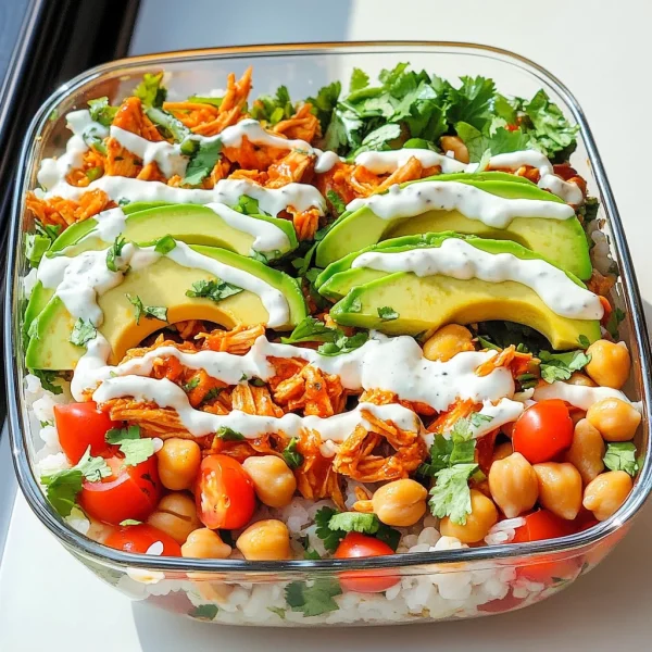 Easy Buffalo Chicken Rice Bowl