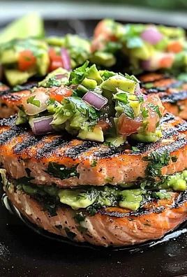 Grilled Salmon Burgers with Avocado Salsa