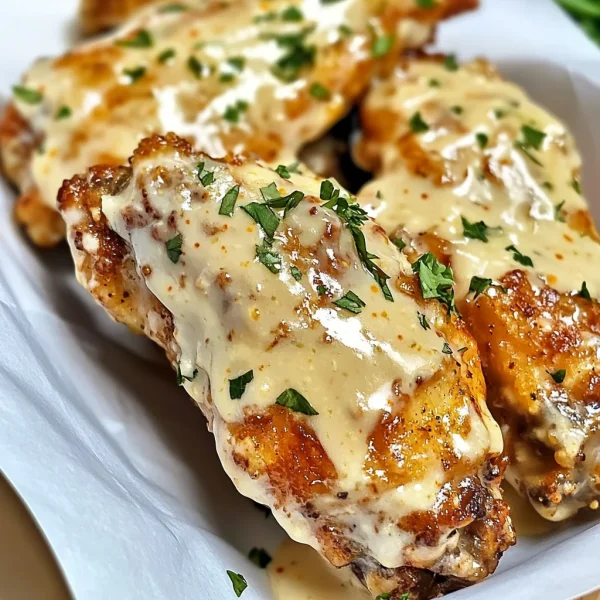 Keto Air Fryer Alfredo Chicken Wings