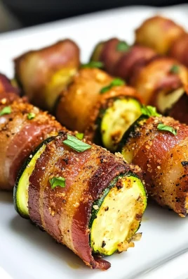 Keto Air Fryer Bacon Wrapped Zucchini Bites