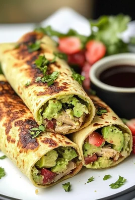 Keto Avocado Chicken Strawberry Salad Rollups