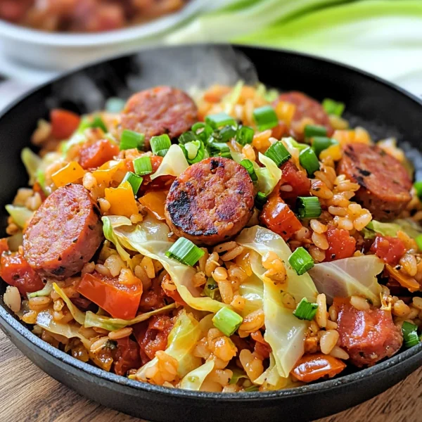 Keto Cabbage Jambalaya Skillet