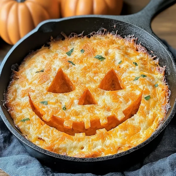 Keto Jack O Lantern Buffalo Chicken Dip