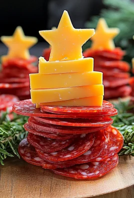 Keto Meat and Cheese Christmas Trees