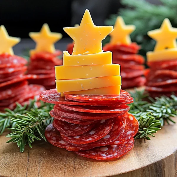Keto Meat and Cheese Christmas Trees