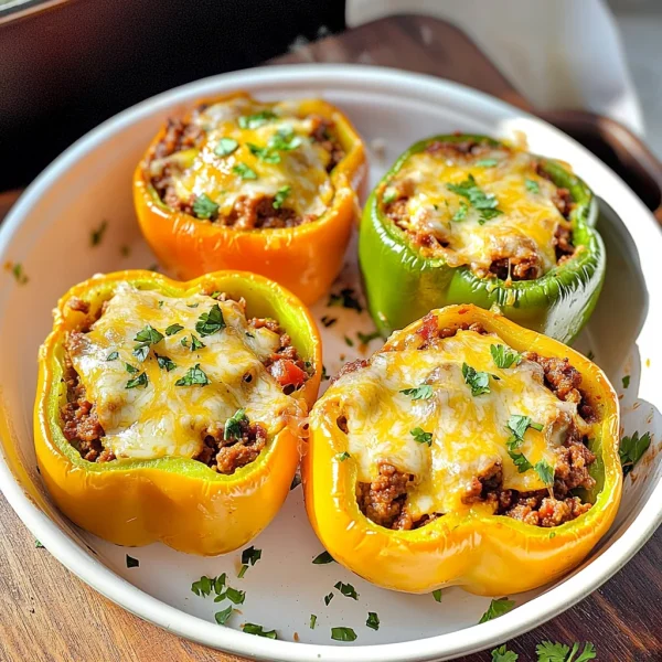 Keto Sloppy Joe Stuffed Peppers