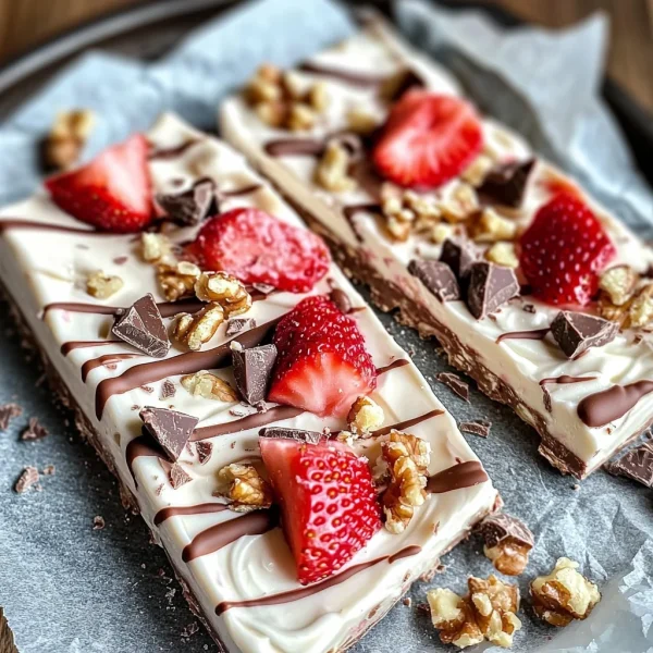 Keto Strawberry Chocolate Cheesecake Bark