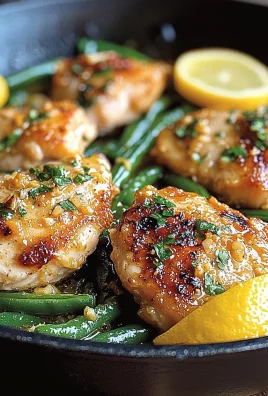 Lemon Garlic Butter Chicken and Green Beans Skillet