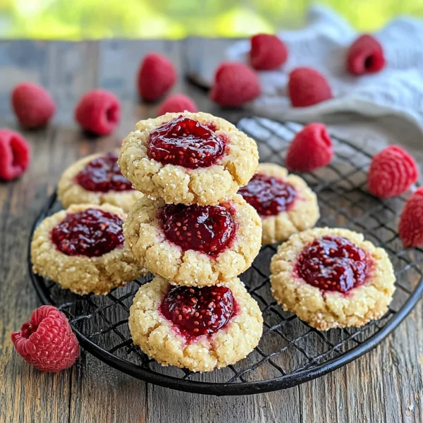 Low-Carb Raspberry Thumbprint Cookies