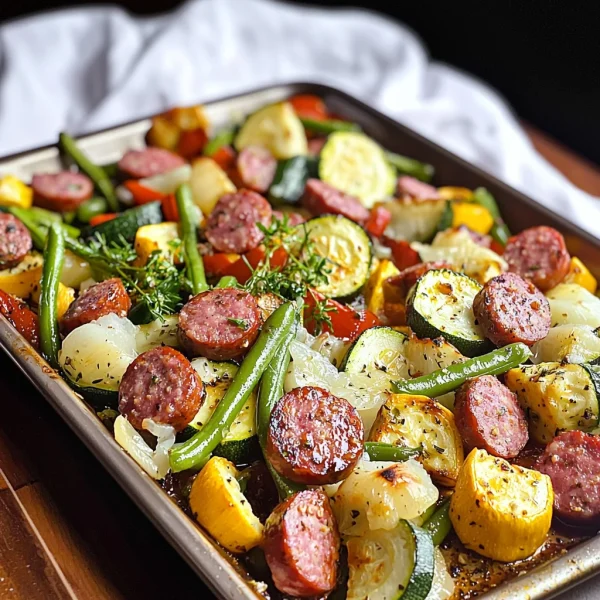 Low-Carb Sheet Pan Sausage and Veggies