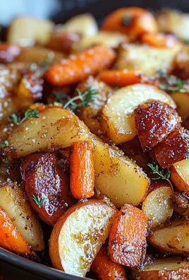 Maple Dijon Roasted Apples & Carrots