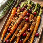 Maple roasted carrots with cranberries