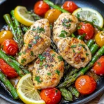 Pan Seared Garlic Chicken Breast With Asparagus