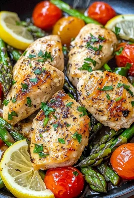 Pan Seared Garlic Chicken Breast With Asparagus