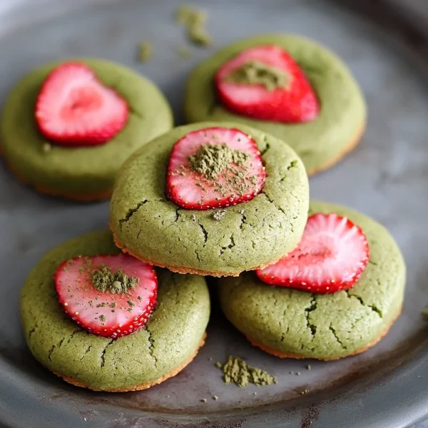 Strawberry Matcha Cookies