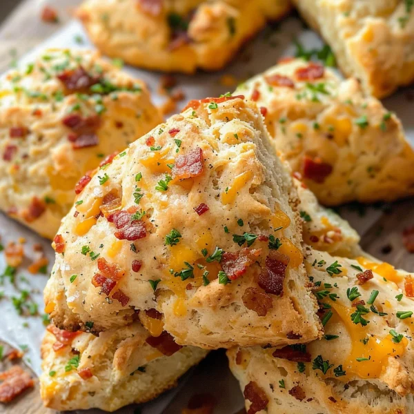 Air Fryer Apple Cheddar Bacon Scones