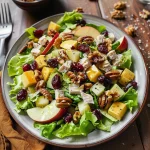Apple Cranberry Salad with Turkey and Apple Cider Vinaigrette Recipe