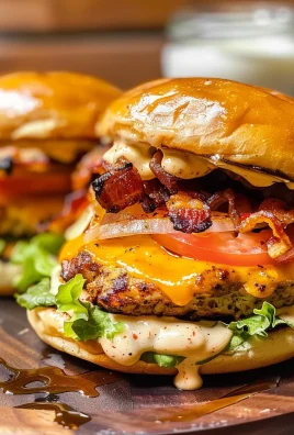Cheddar Ranch Chicken Burgers