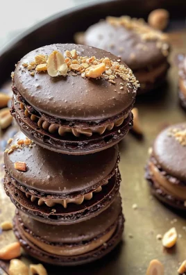 Chocolate Peanut Butter Macarons