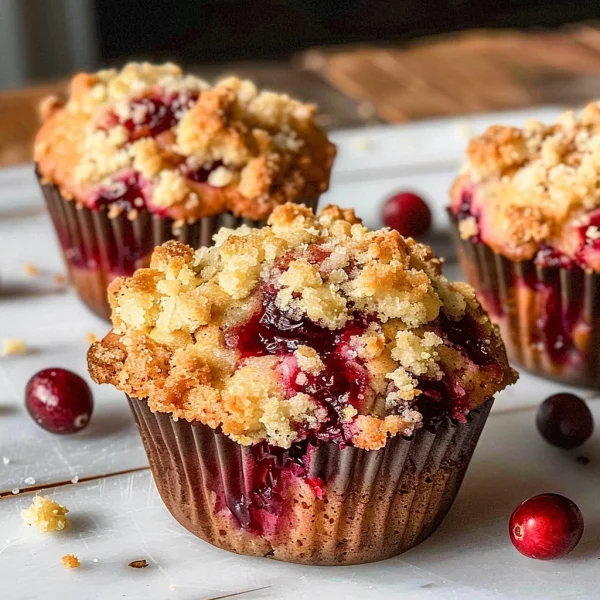 Cranberry Orange Muffins with Streusel