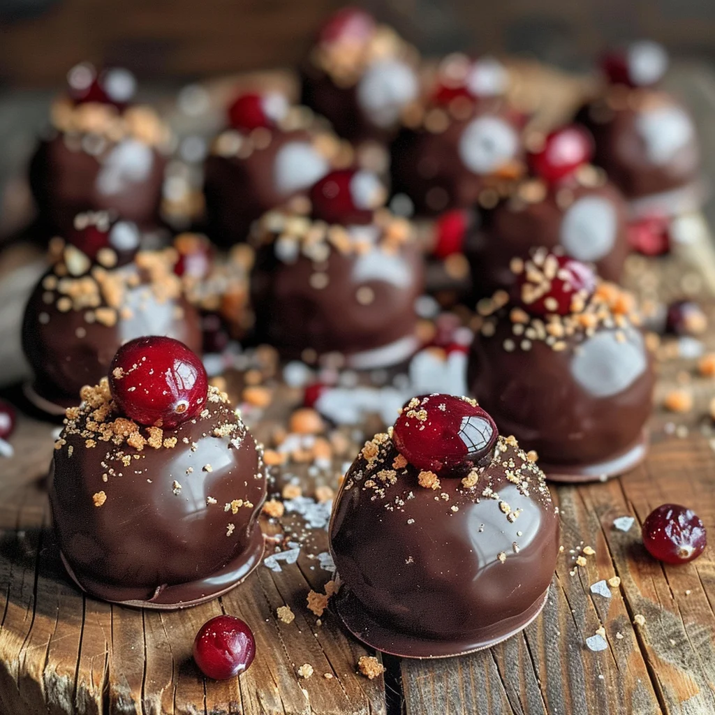 Dark Chocolate Covered Cranberry Sauce Bites image 2