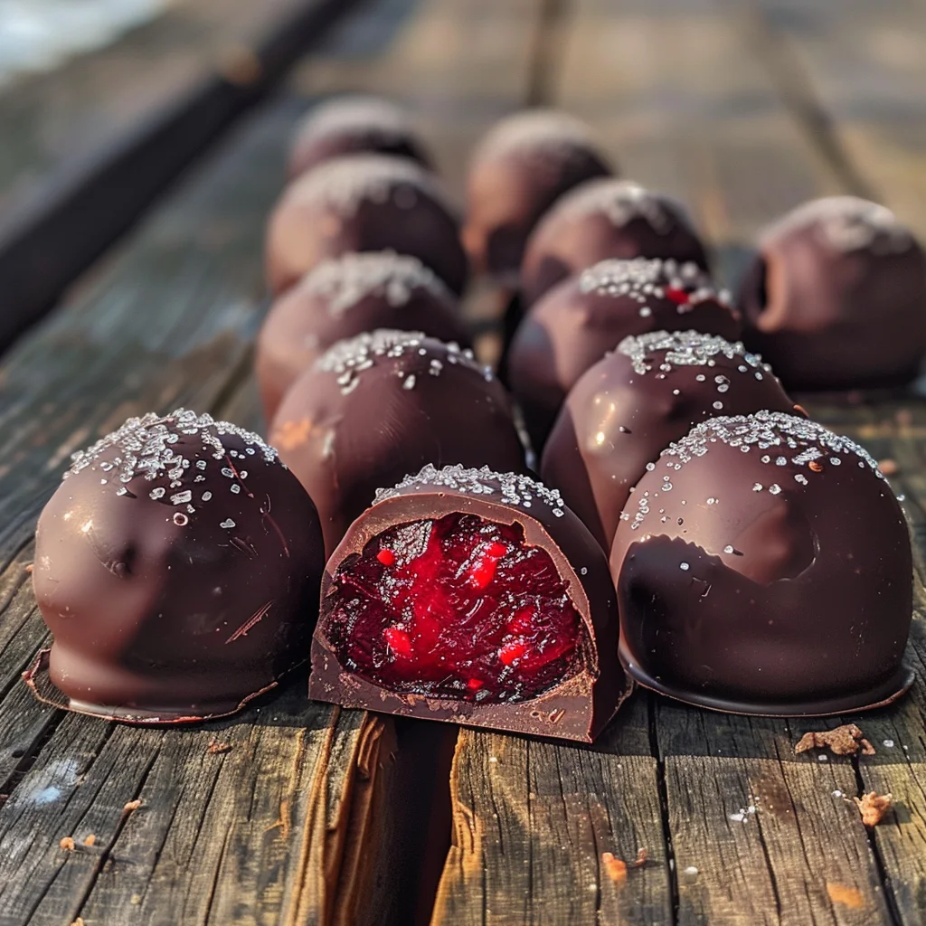 Dark Chocolate Covered Cranberry Sauce Bites image 4