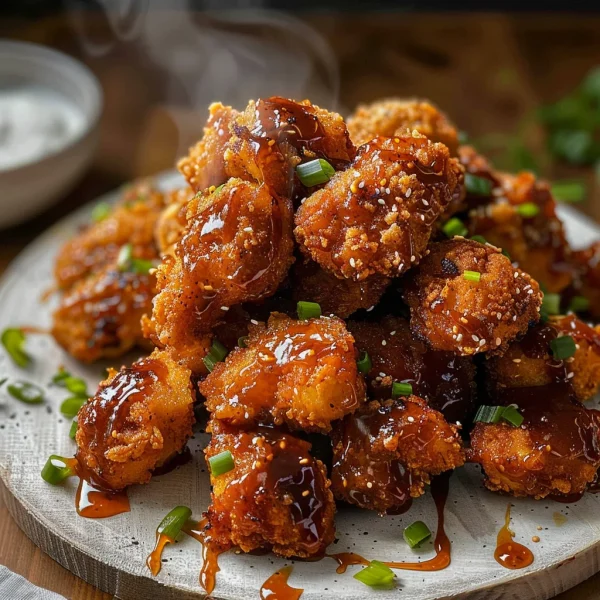 Delicious Baked Honey BBQ Popcorn Chicken Recipe