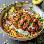 Delicious Street Corn Chicken Rice Bowl Recipe