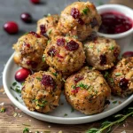 Festive Cranberry Turkey Stuffing Balls