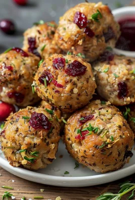 Festive Cranberry Turkey Stuffing Balls
