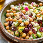 Feta & Cranberry Chickpeas with Lemon Vinaigrette