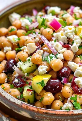 Feta & Cranberry Chickpeas with Lemon Vinaigrette