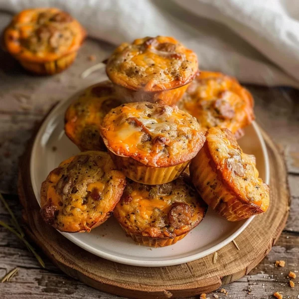 High-Protein Pancake Sausage Mini Muffins