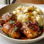 Honey Bbq Chicken & Creamy Garlic Parmesan Potatoes