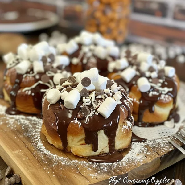 Hot Chocolate Marshmallow Cinnamon Rolls