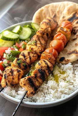 Mediterranean Bowl with Grilled Chicken Tawook Skewers