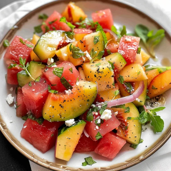 Peach Watermelon Salad: Refreshing Summer Delight Awaits!
