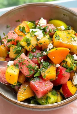 Peach Watermelon Salad Without Feta
